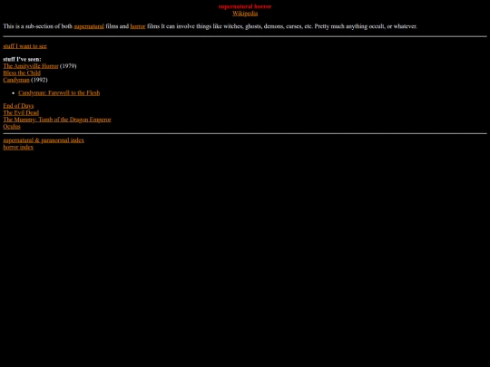 feature/supernatural/horror screenshot