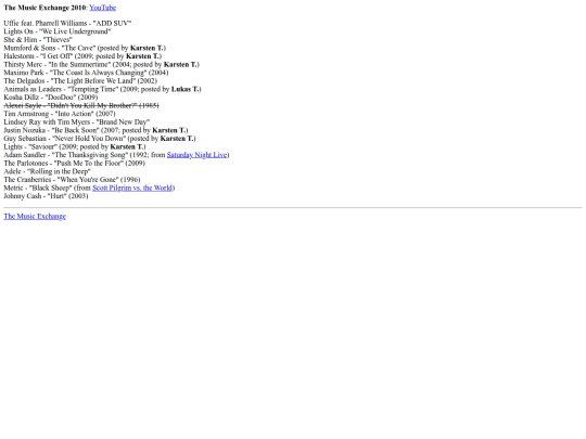 music/exchange/2010 screenshot