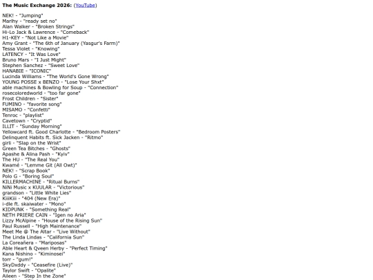 music/exchange/2026 screenshot