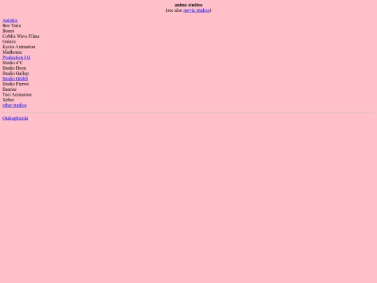 otaku/studio/lists screenshot