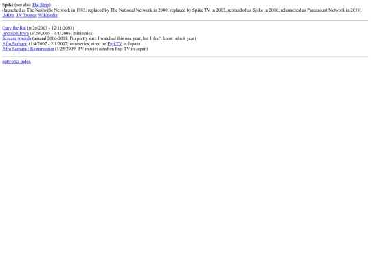 tv/networks/spike screenshot