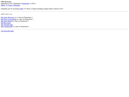 web/networks/cbsaa screenshot
