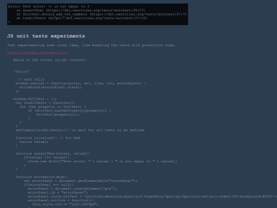 tests/autotest screenshot