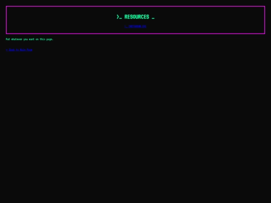 resources screenshot