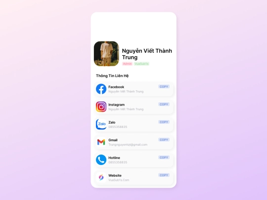 inbox/thongtinlienhe screenshot