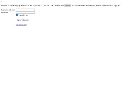 dynablockslogin screenshot