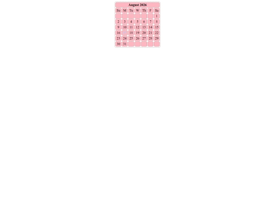 calendrier screenshot