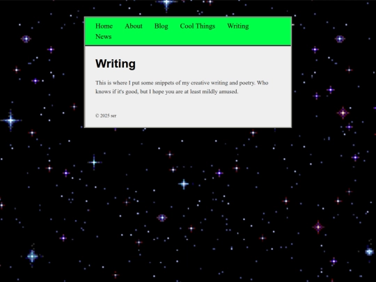 writing screenshot