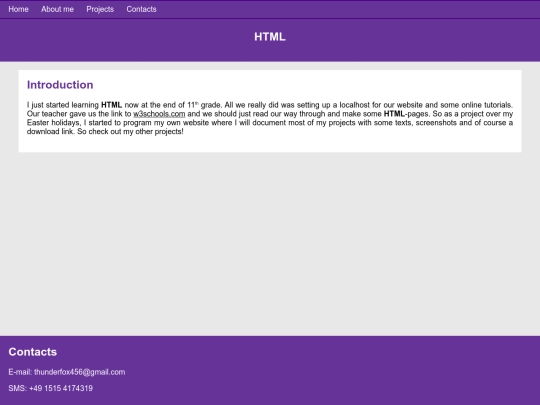 projects/HTML screenshot