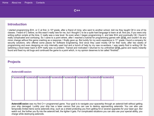 projects/cpp screenshot