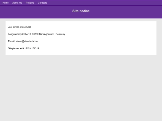 sitenotice screenshot