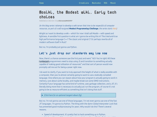 blog/mosiki-early-tech-choices screenshot