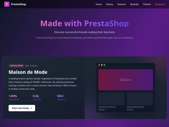 prestashop-showcase screenshot