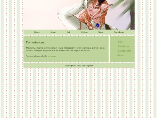 Shop/commissionsex screenshot