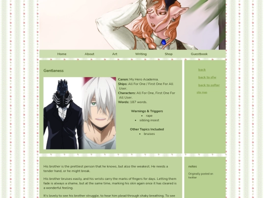 Writing/exNSFW/Other/Page 1/gentleness screenshot
