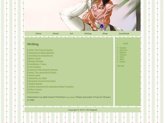 writing screenshot