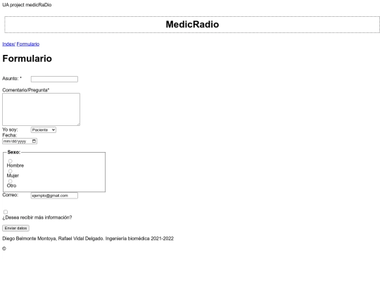 Formulario/Formulario screenshot