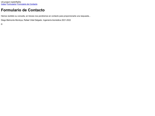 Formulario/FormularioContacto screenshot