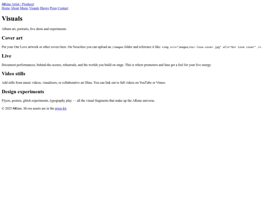 vizuals screenshot