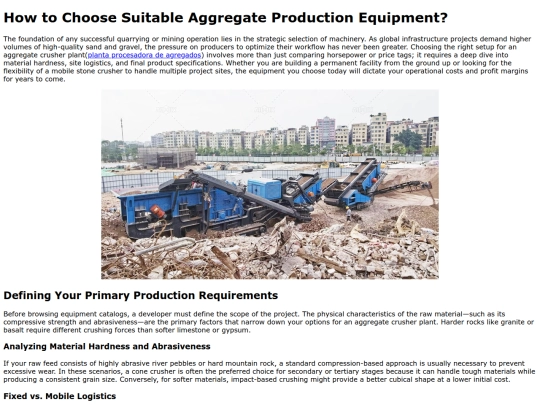 how-to-choose-suitable-aggregate-production-equipment screenshot