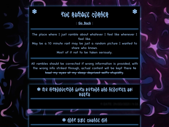 pages/rambles screenshot