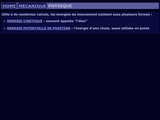 pages/physique screenshot