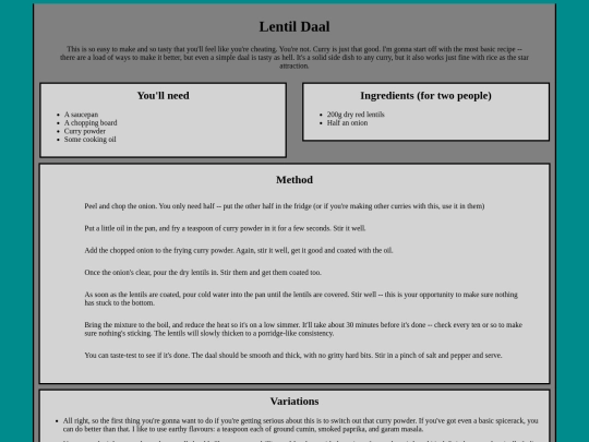 lentil_daal screenshot