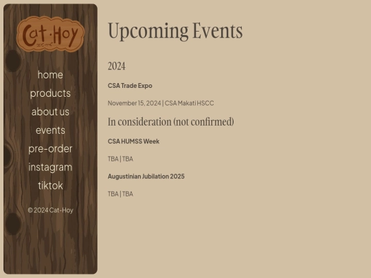 events screenshot