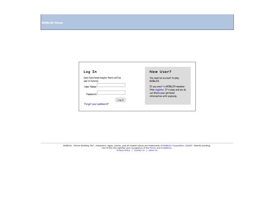 fufblox/login screenshot