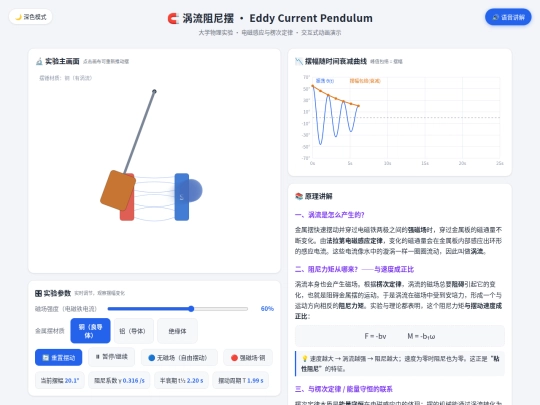 物理实验_20_涡流阻尼摆 screenshot