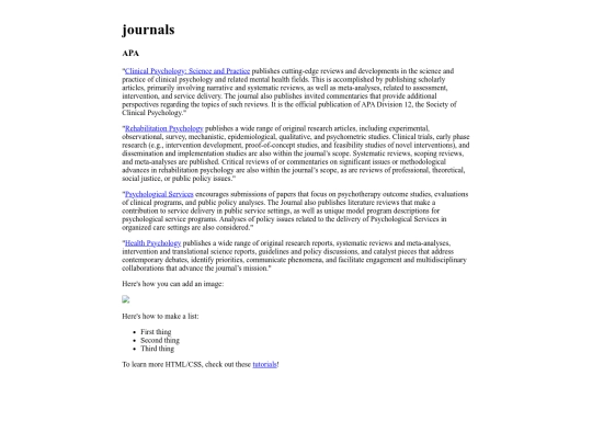readings screenshot