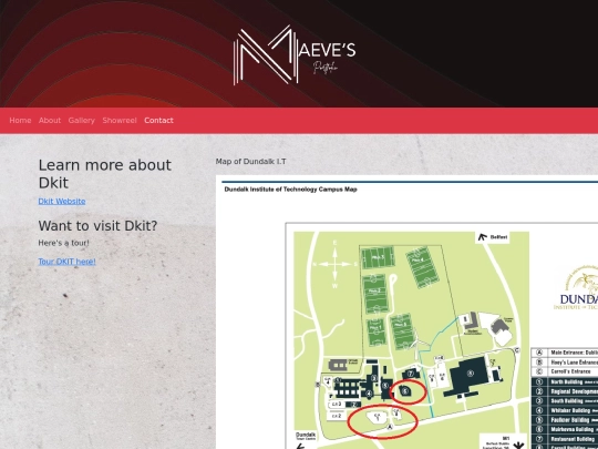 maeveportfolio/contact screenshot