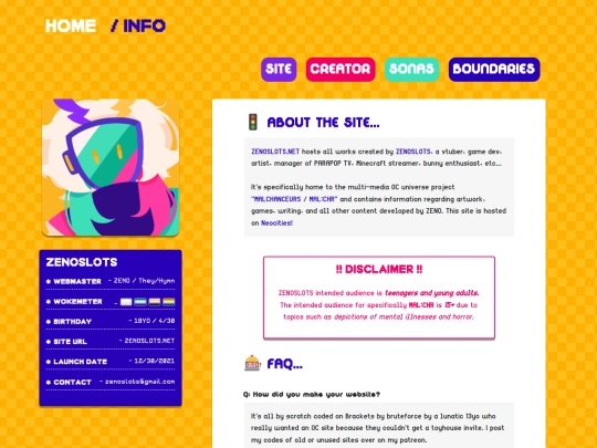 info screenshot