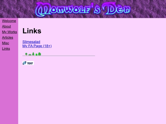 links screenshot