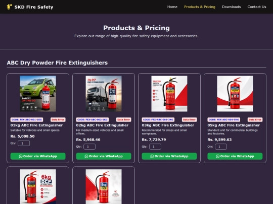 products screenshot
