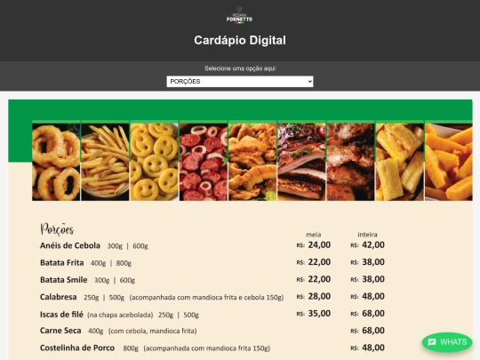 Pizza/cardapio-digital screenshot