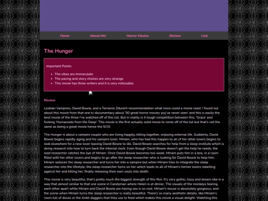 Horror Movies/5/TheHunger screenshot
