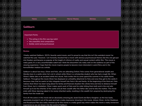 Horror Movies/7/Saltburn screenshot
