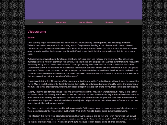 Horror Movies/7/Videodrome screenshot