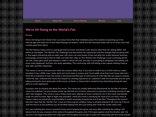 Horror Movies/7/WorldsFair screenshot