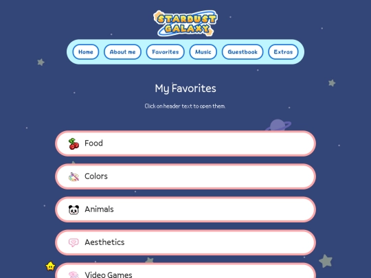 favorites screenshot