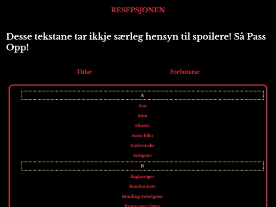 bibSortert screenshot