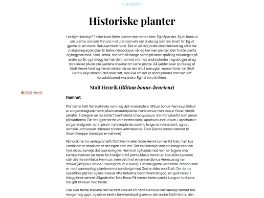 gartnerihistoriskeplanter screenshot