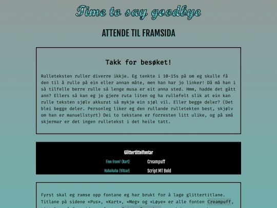 rulletekst screenshot