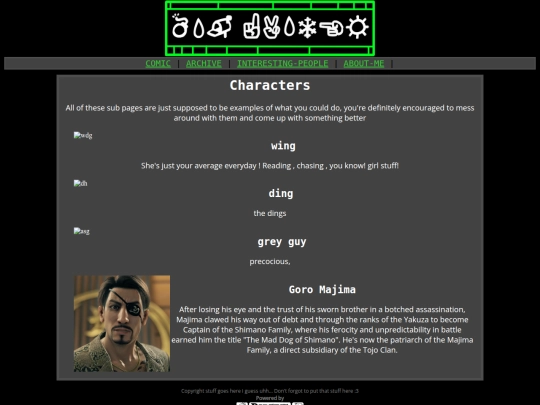 Gaster/characters screenshot