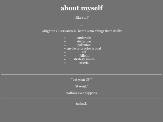 aboutme screenshot