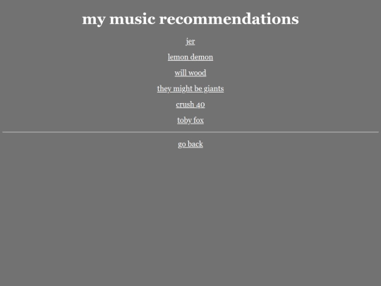 musicrecommendations screenshot