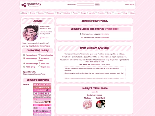 layouts/spacehey/sickly-sweet/preview screenshot