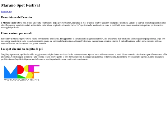 pcto/marano_spot_festival screenshot