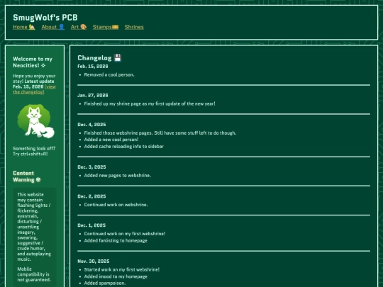 Changelog screenshot